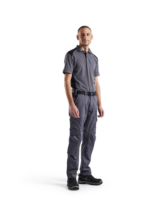 Polo shirt Mid grey/Black (9699)