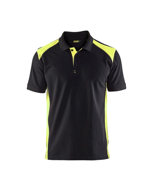 Polo shirt Black/Hi-vis yellow (9933)