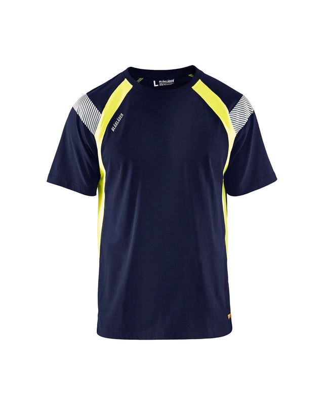 T-shirt Navy Blue/Hi-vis yellow (8833)