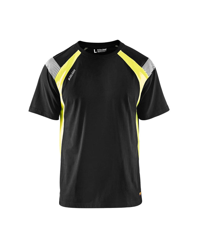 T-shirt Black/Hi-vis yellow (9933)