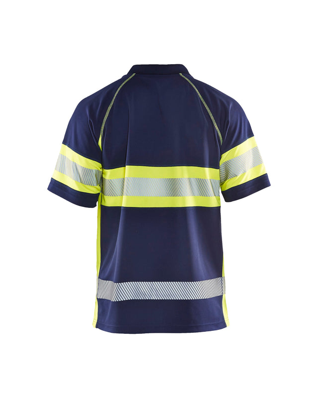 Hi-Vis Polo Shirt with UV-protection Navy blue/Hi-vis yellow (8933)