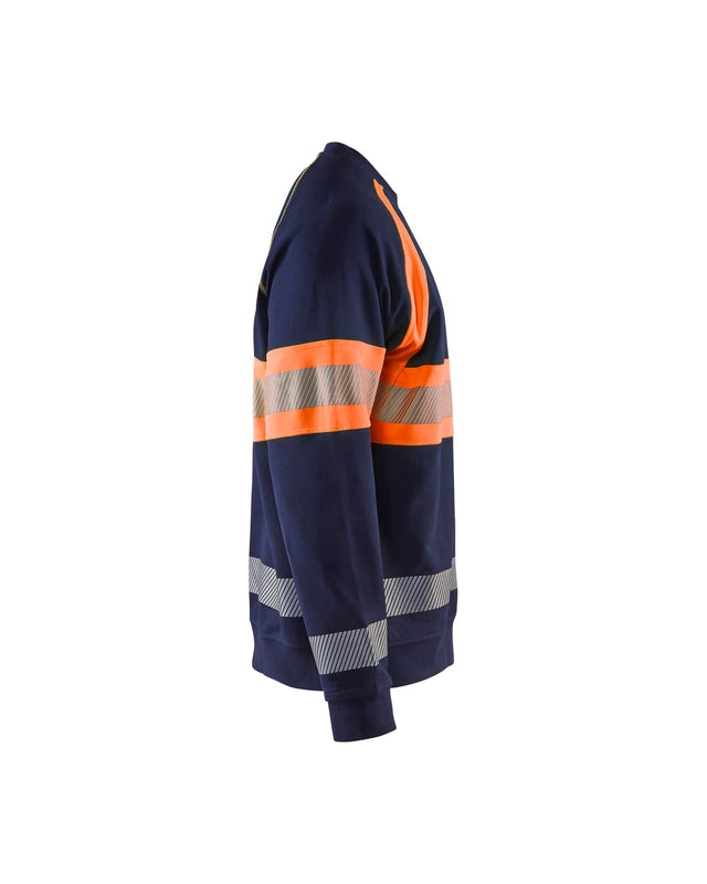 Hi-Vis Sweater Navy blue/Orange (8953)