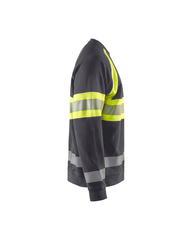 Hi-Vis Sweater Mid grey/Hi-vis yellow (9633)