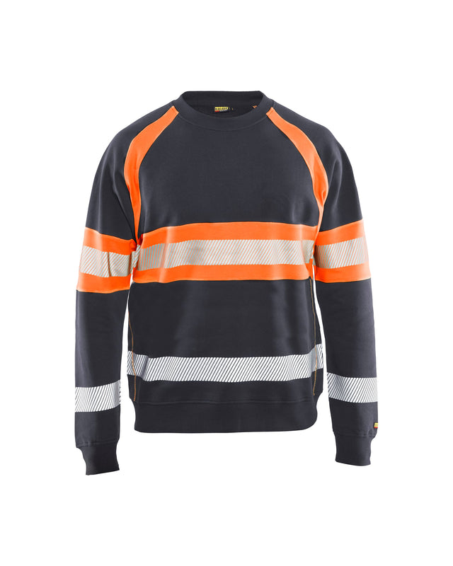 Hi-Vis Sweater Mid grey/ Hi-Vis Orange (9653)