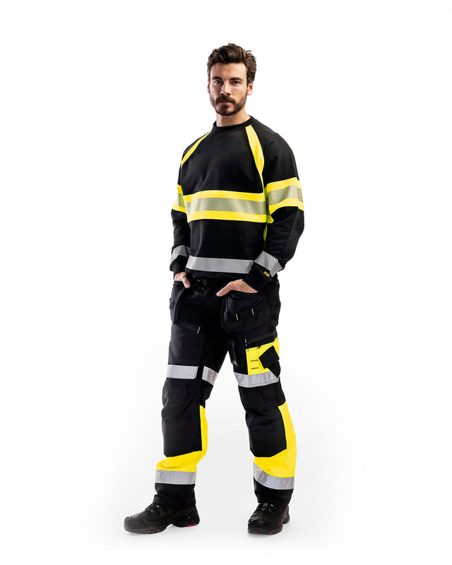 Hi-Vis Sweater Black/Hi-vis yellow (9933)