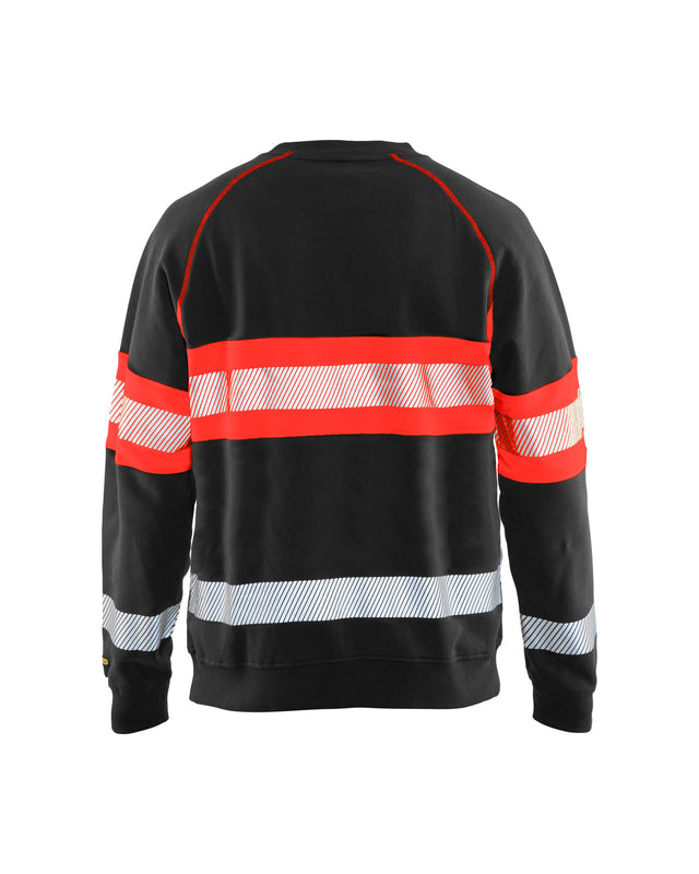 Hi-Vis Sweater Black/Red hi-vis (9955)