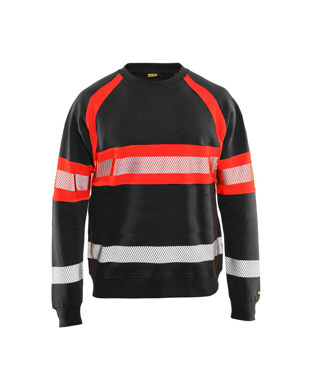 Hi-Vis Sweater Black/Red hi-vis (9955)