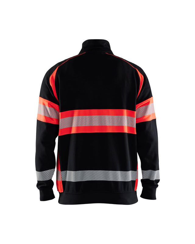 Hi-Vis Sweater Black/Red hi-vis (9955)