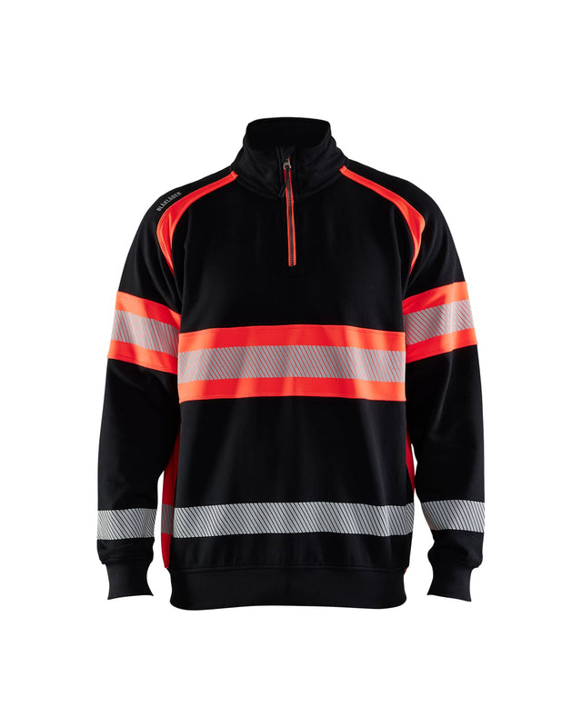 Hi-Vis Sweater Black/Red hi-vis (9955)