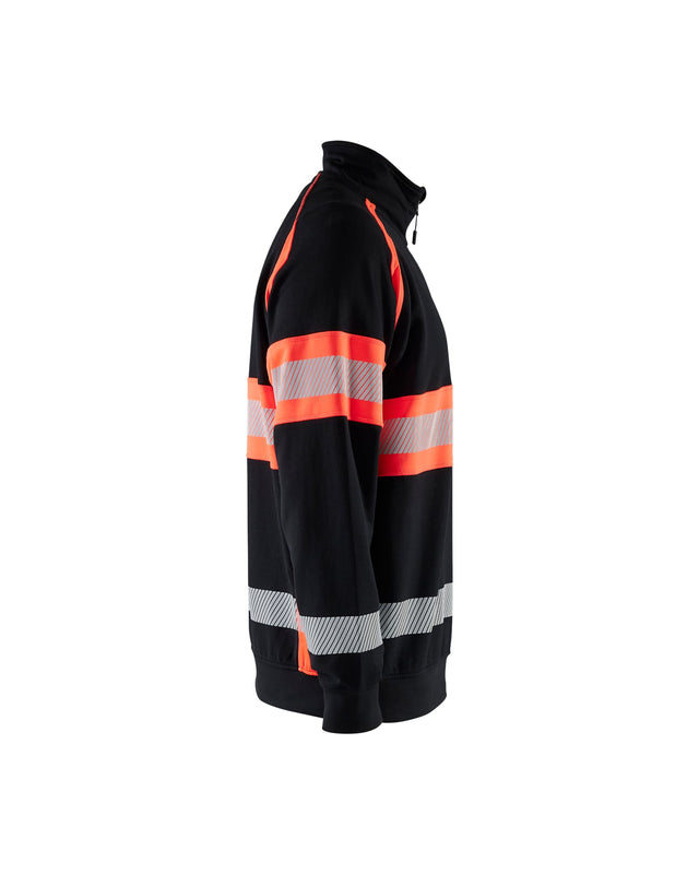 Hi-Vis Sweater Black/Red hi-vis (9955)