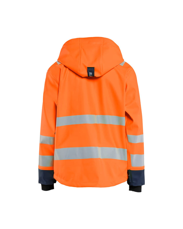 Rain Jacket Hi-Vis Level 3 Orange/Navy Blue (5389)