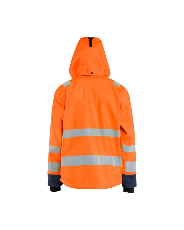 Rain Jacket Hi-Vis Level 3 Orange/Navy Blue (5389)