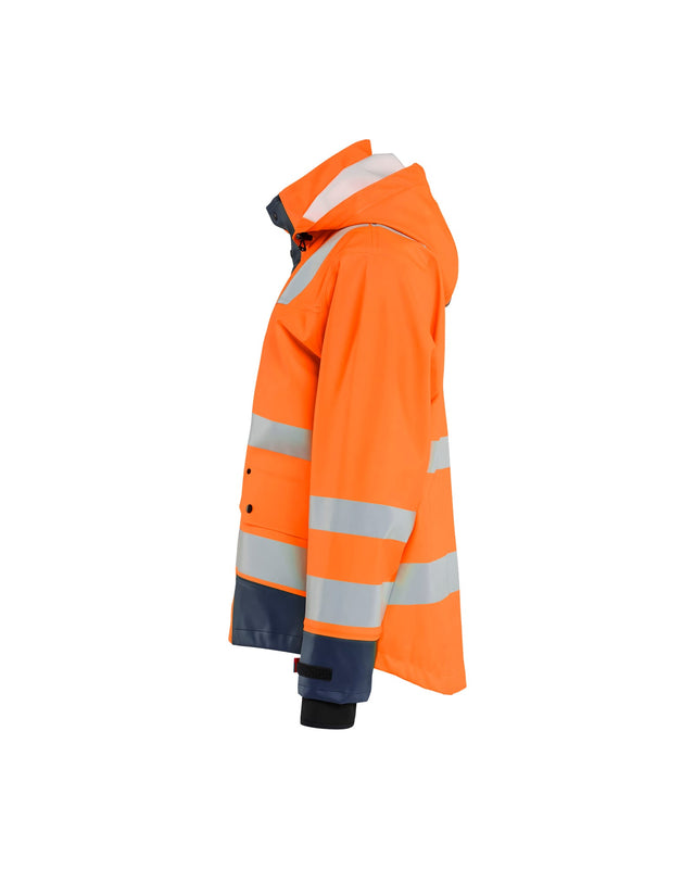 Rain Jacket Hi-Vis Level 3 Orange/Navy Blue (5389)