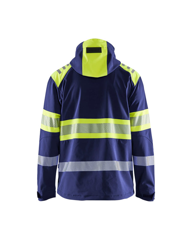 Hi-Vis Softshell Jacket Navy blue/Hi-vis yellow (8933)