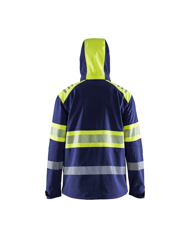 Hi-Vis Softshell Jacket Navy blue/Hi-vis yellow (8933)