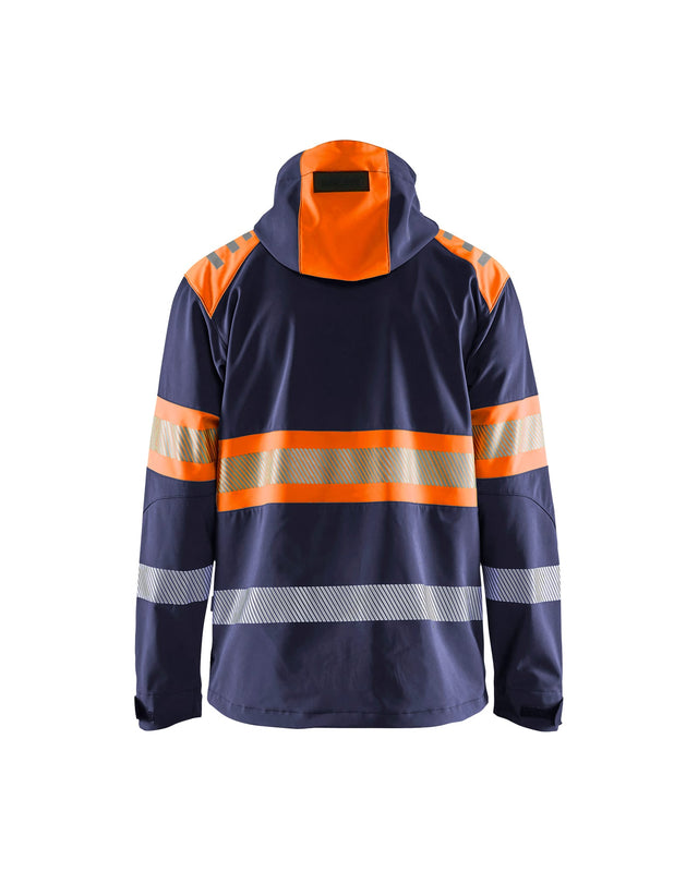 Hi-Vis Softshell Jacket Navy blue/Orange (8953)