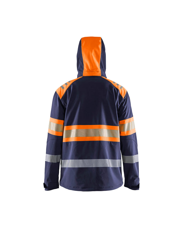 Hi-Vis Softshell Jacket Navy blue/Orange (8953)