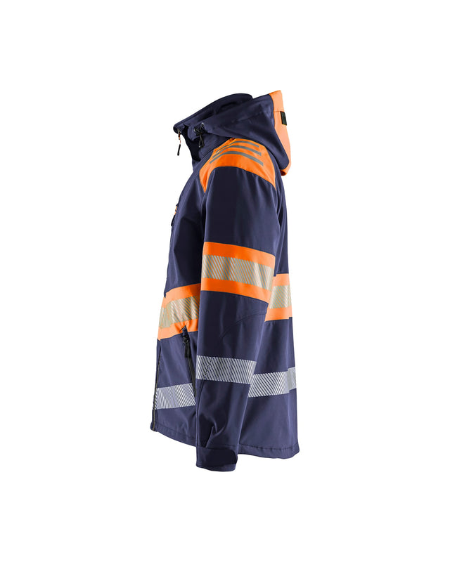 Hi-Vis Softshell Jacket Navy blue/Orange (8953)