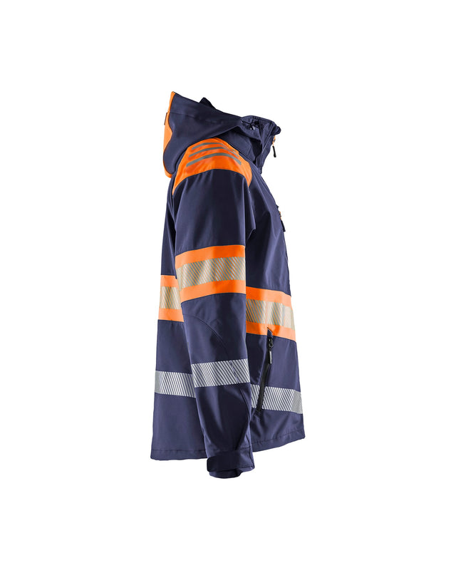 Hi-Vis Softshell Jacket Navy blue/Orange (8953)