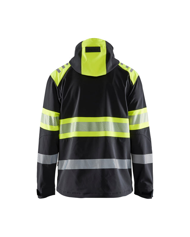 Hi-Vis Softshell Jacket Black/Hi-vis yellow (9933)