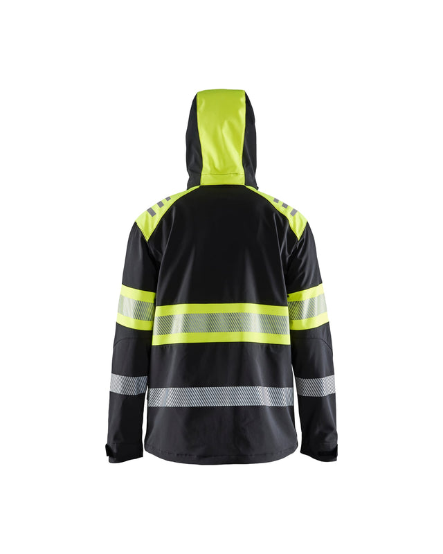 Hi-Vis Softshell Jacket Black/Hi-vis yellow (9933)