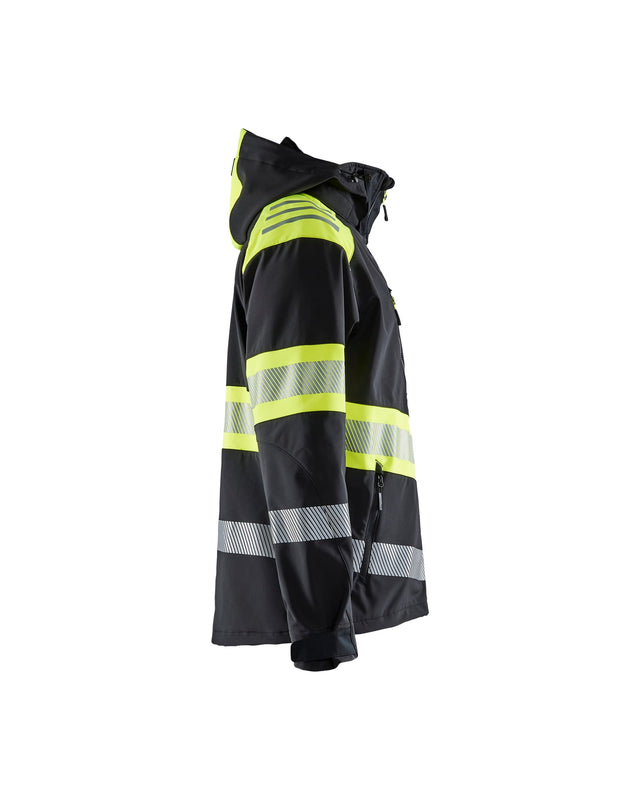 Hi-Vis Softshell Jacket Black/Hi-vis yellow (9933)