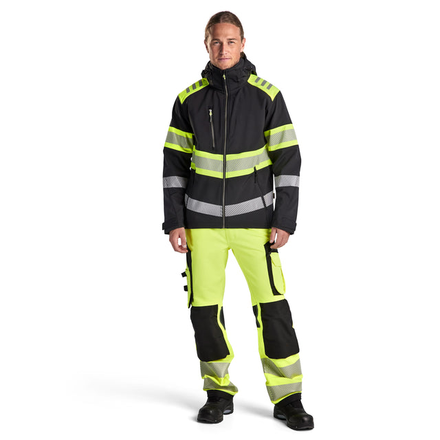 Hi-Vis Softshell Jacket Black/Hi-vis yellow (9933)