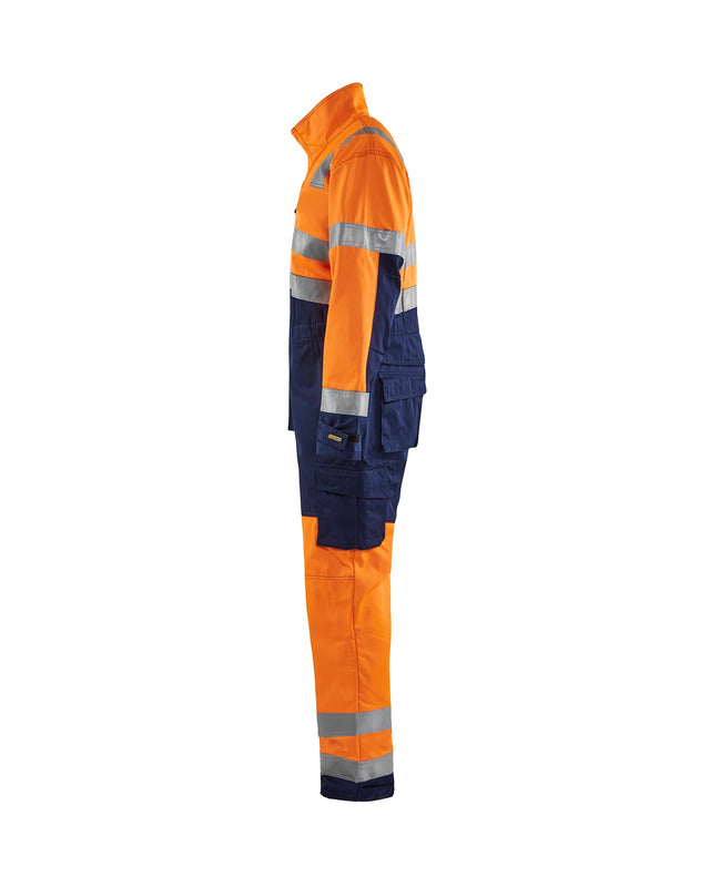 Hi-Vis overall Orange/Navy blue (5389)