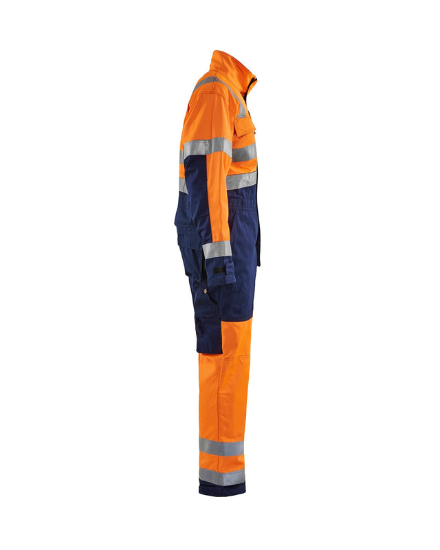 Hi-Vis overall Orange/Navy blue (5389)