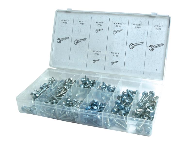 Hexagon Head Self Fixing (TEK) Screw, M4 - M5x12.5 - 25.5mm