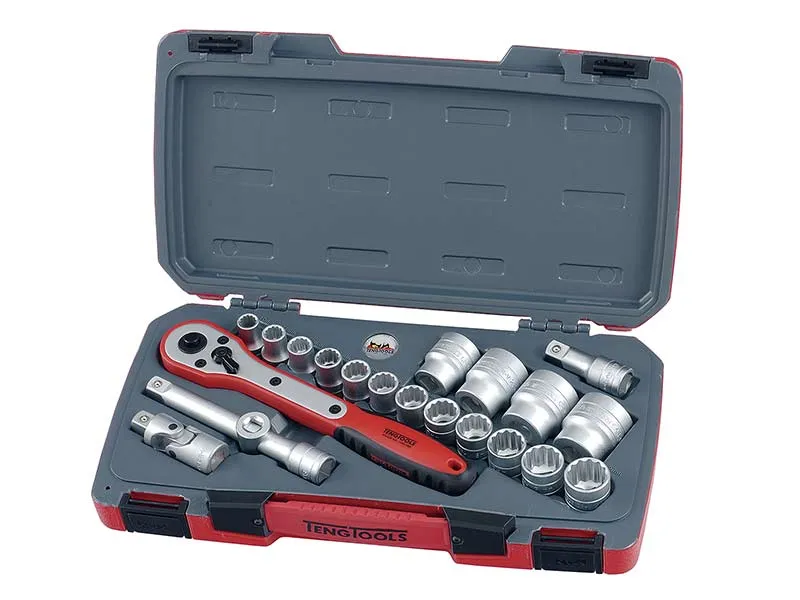 Teng Tools Mecca Pro 21-piece Socket Set, 1/2'' - T1221