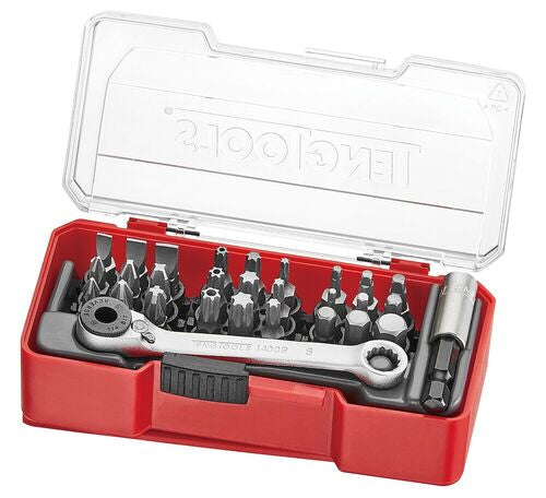 Teng Tools 29 Piece Mixed Bit Set with Rachet - TJ1429