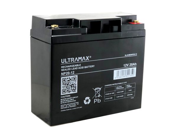 LAWN MOWER BATTERY Ultramax NP20-12, 12V 20Ah Sealed Lead Acid (SLA) Battery