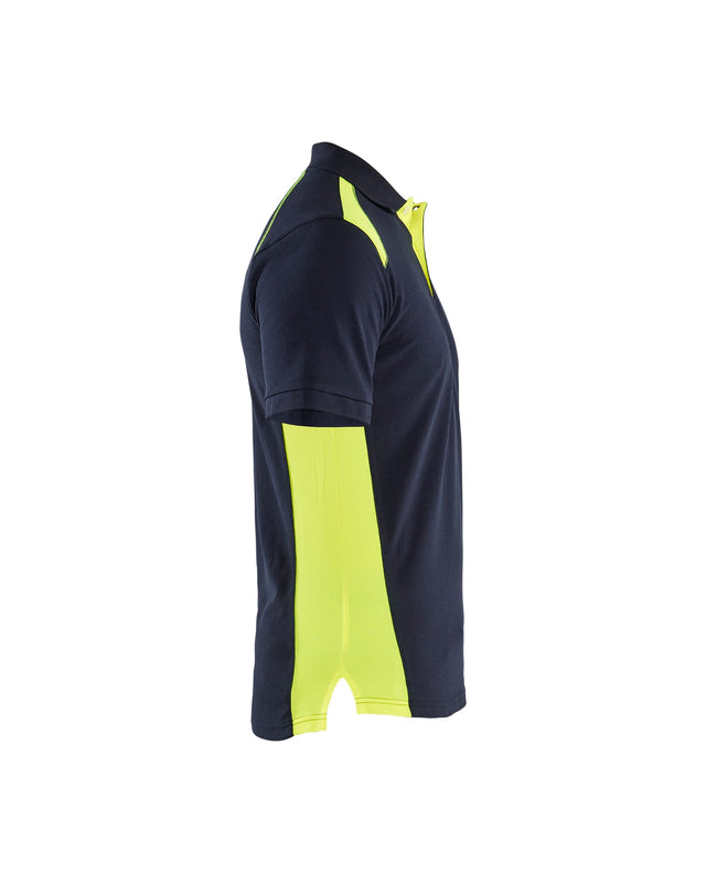 Polo shirt Dark navy blue/Hi-vis yellow (8633)