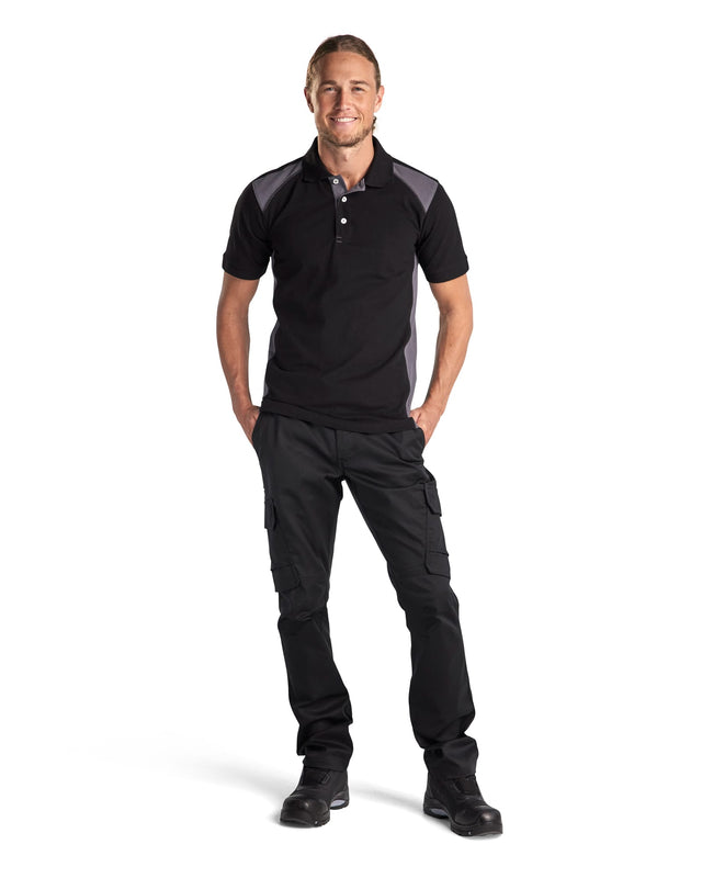 Polo shirt Black/Mid grey (9996)