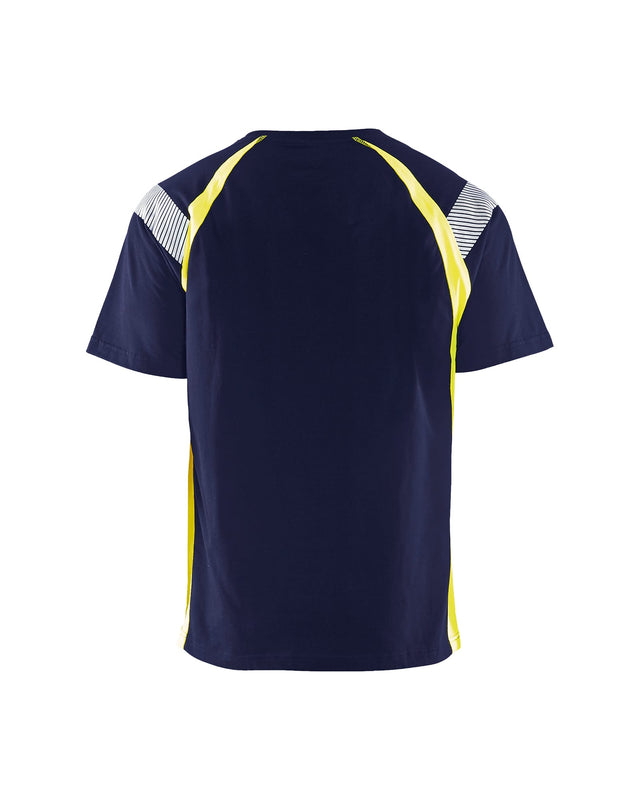 T-shirt Navy Blue/Hi-vis yellow (8833)