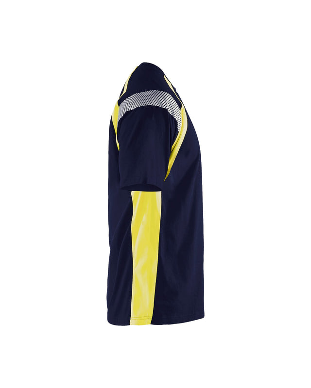 T-shirt Navy Blue/Hi-vis yellow (8833)