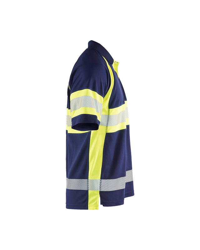 Hi-Vis Polo Shirt with UV-protection Navy blue/Hi-vis yellow (8933)