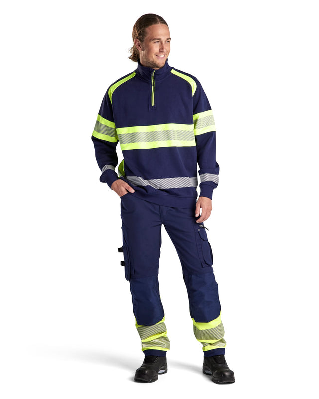 Hi-Vis Sweater Navy blue/Hi-vis yellow (8933)