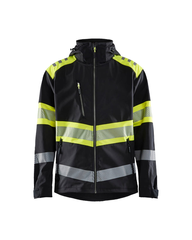 Hi-Vis Softshell Jacket  Black/Hi-vis yellow (9933)