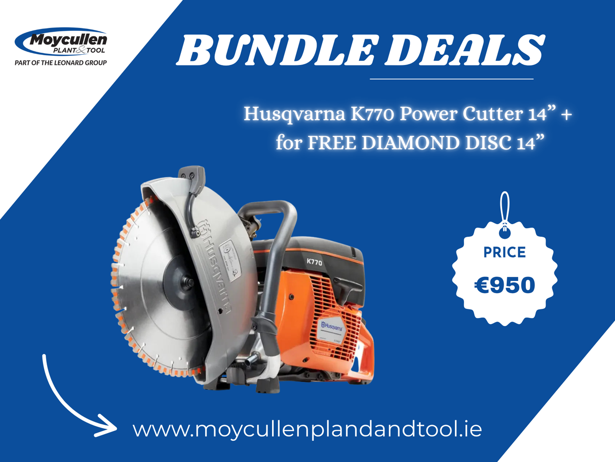 Husqvarna K770 Power Cutter 14"+ FREE DIAMOND DISC 14"