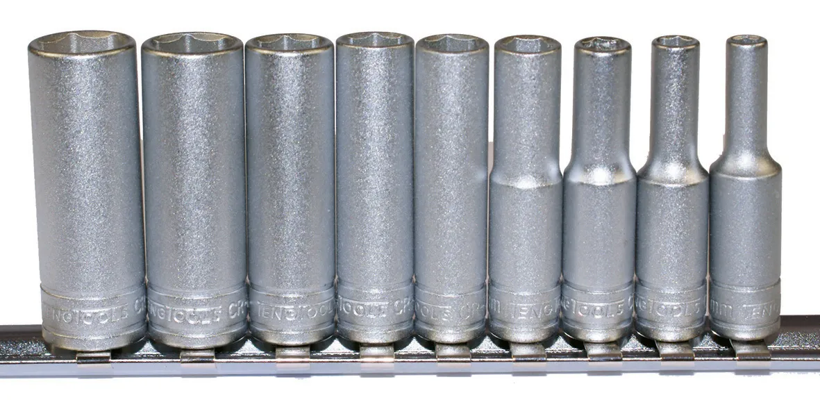 Teng Tools 9PC 1/4" CLIP RAIL SET - M1407