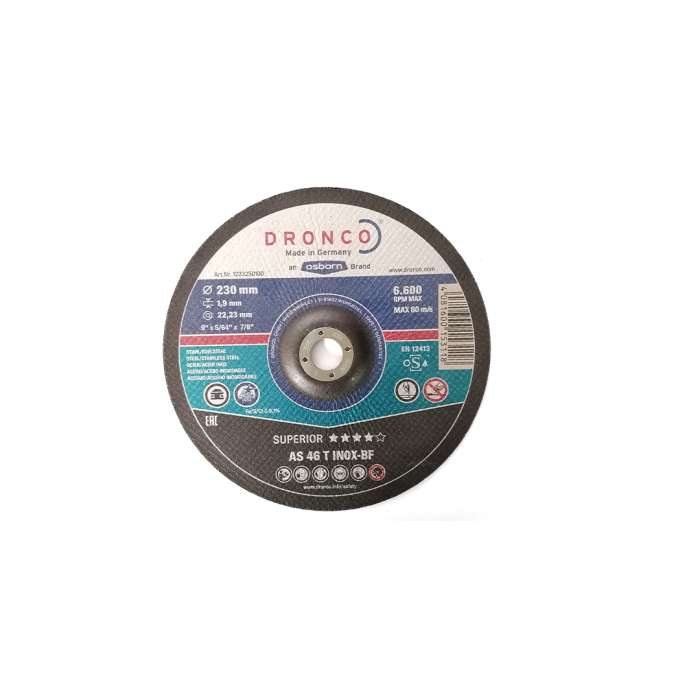 Dronco Special 230mm x 1.9mm x 22.23mm Stainless Cutting Disc - MT1A9